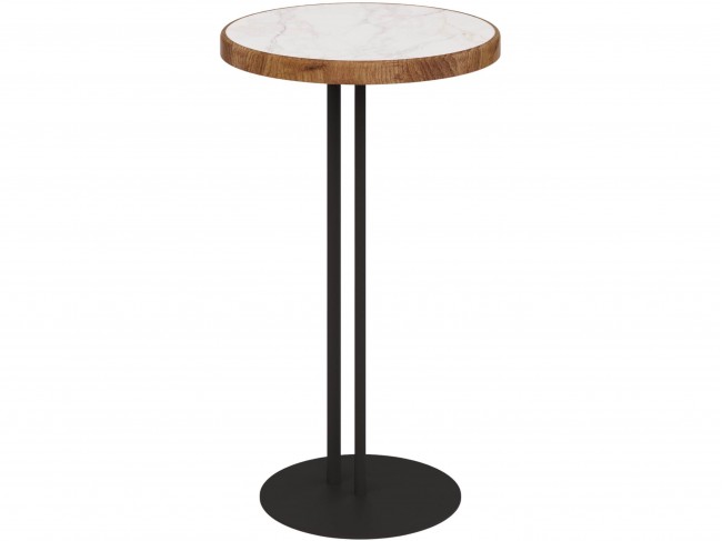 Придиванный стол Кальяри лайт/вяз браун/черный фото